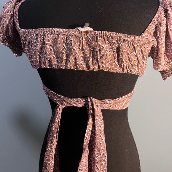 Floral crop top tie - Picture 9 of 9
